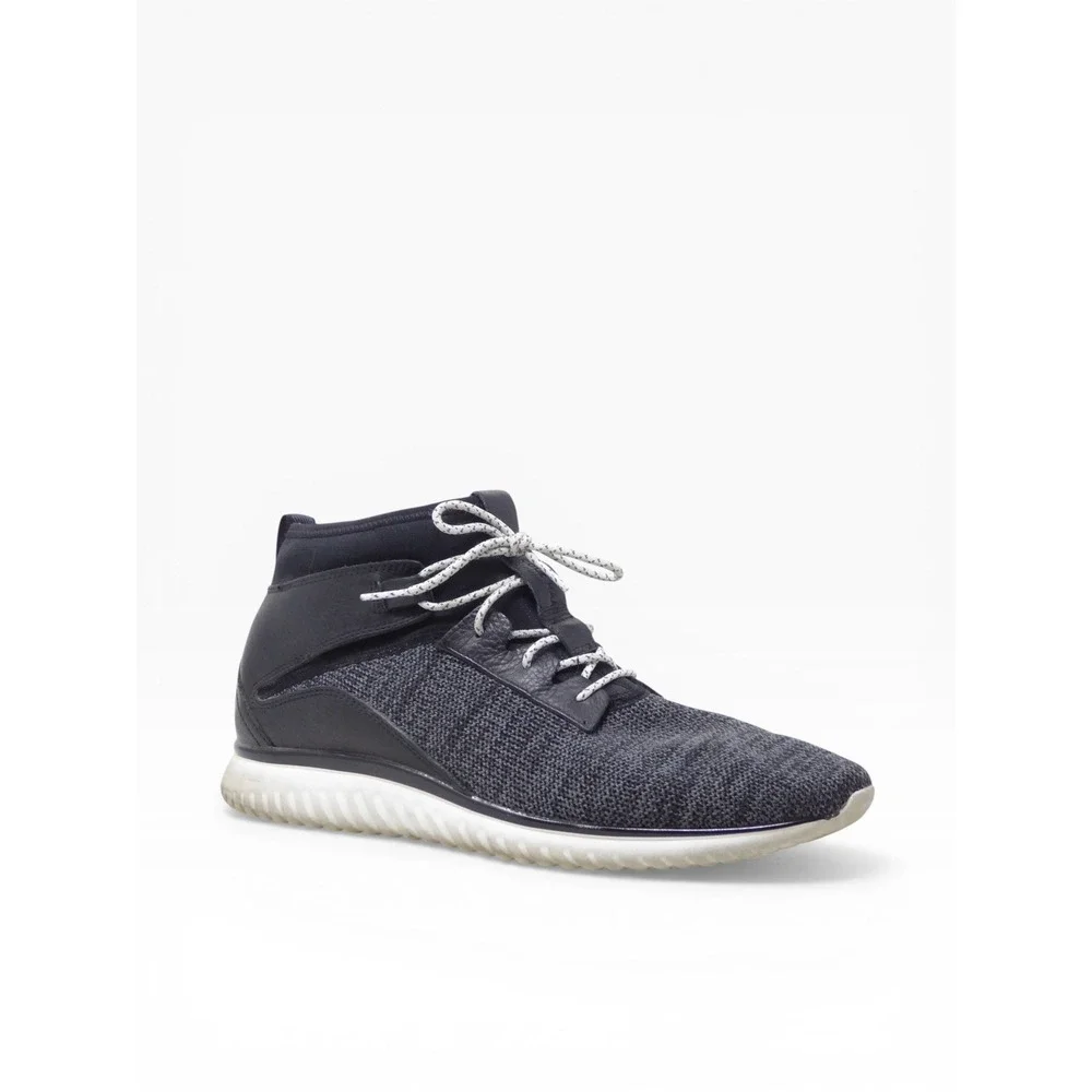 Cole Haan Mens GrandMotion Mid-Top Knit Sneakers Black C30660 Size 10.5M